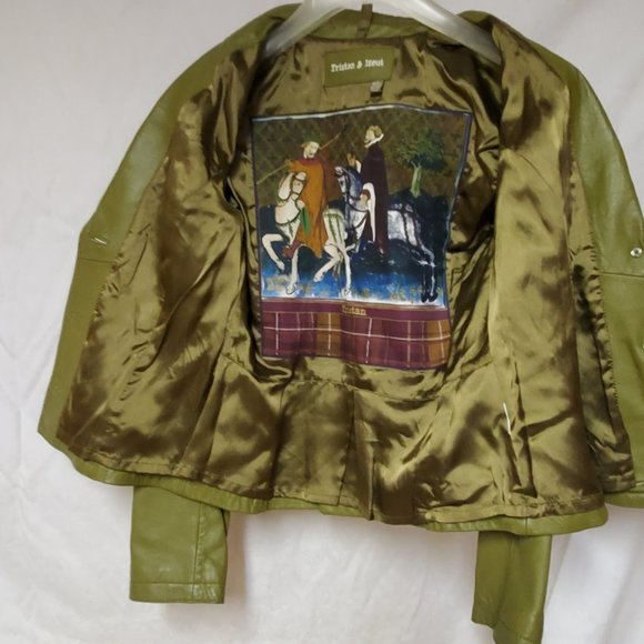 Tristan Green Leather Blazer size small - Picture 7 of 7